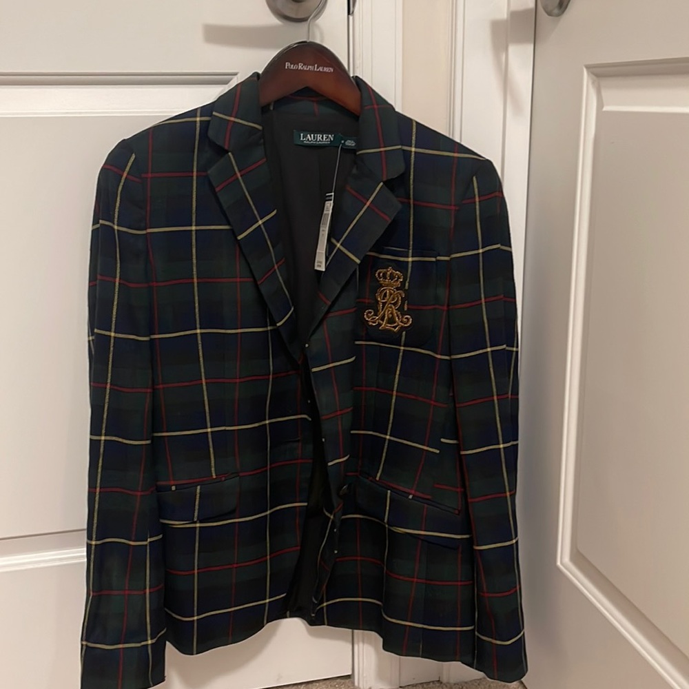 Ralph Lauren Multi Plaid Blazer